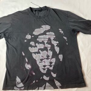 Jaded London Black Kaleidoscope Tee Men’s Oversized Large Distressed
